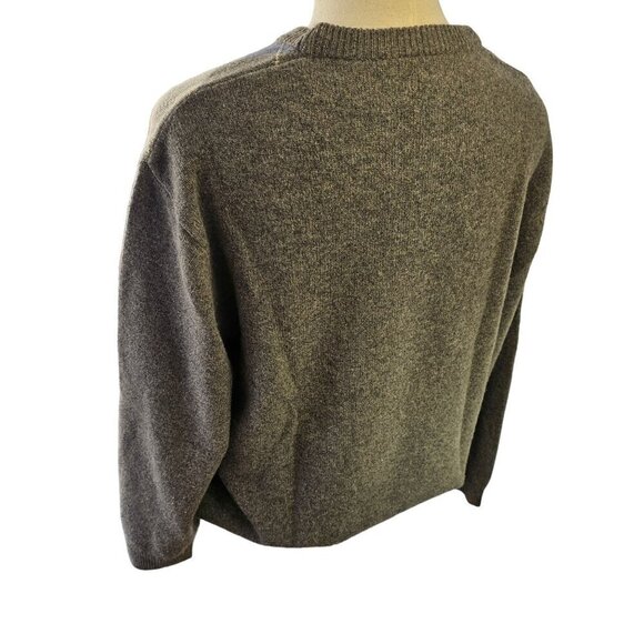 Jos A Bank Argyle Pullover Sweater Men XL Crew Neck Lambs Wool Blnd Blue on Gray - Picture 2 of 9